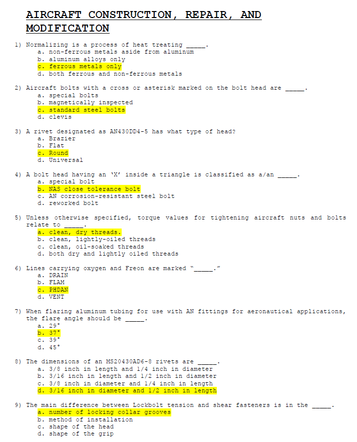 Aeronautical Engineering Licensure Exam Reviewer