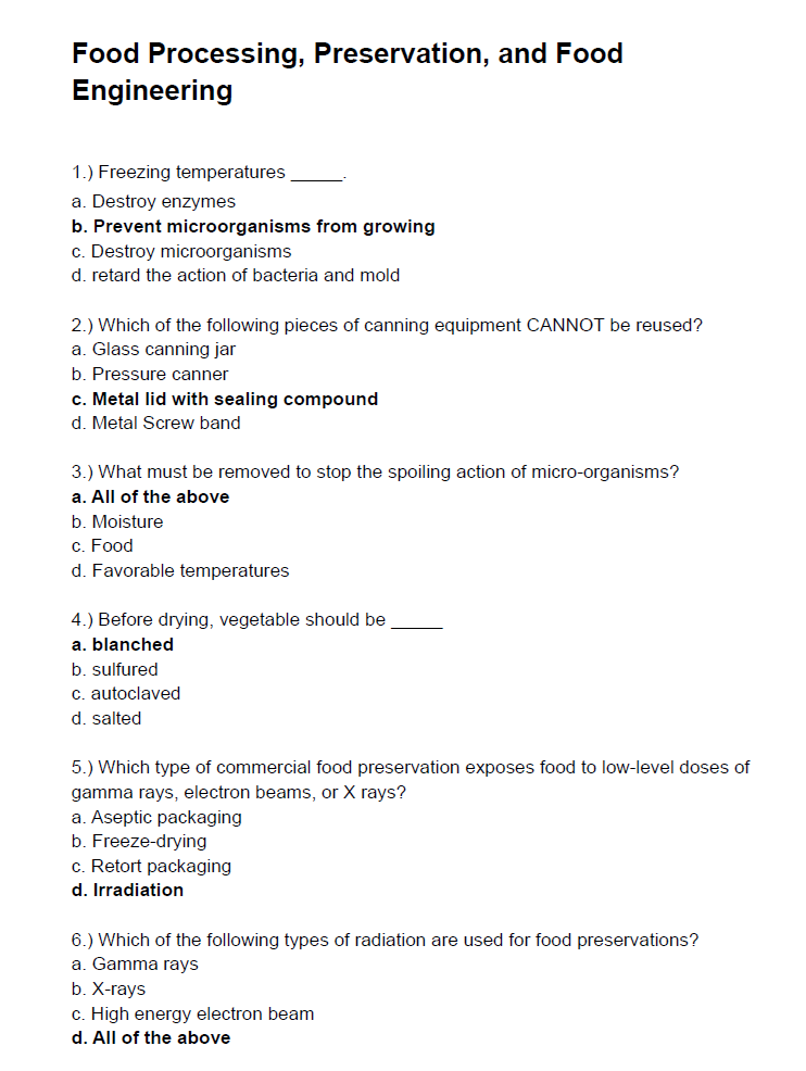 Food Technologist Licensure Examination Reviewer