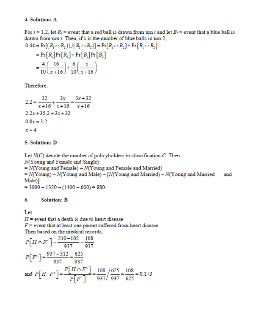 Insurance Actuarial Examination Reviewer