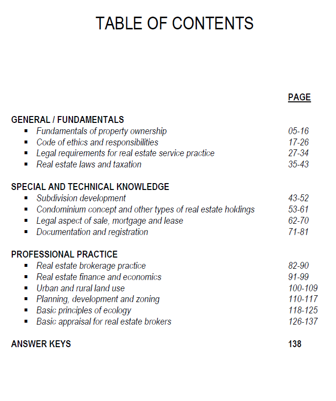 Real Estate Broker Licensure Exam Reviewer
