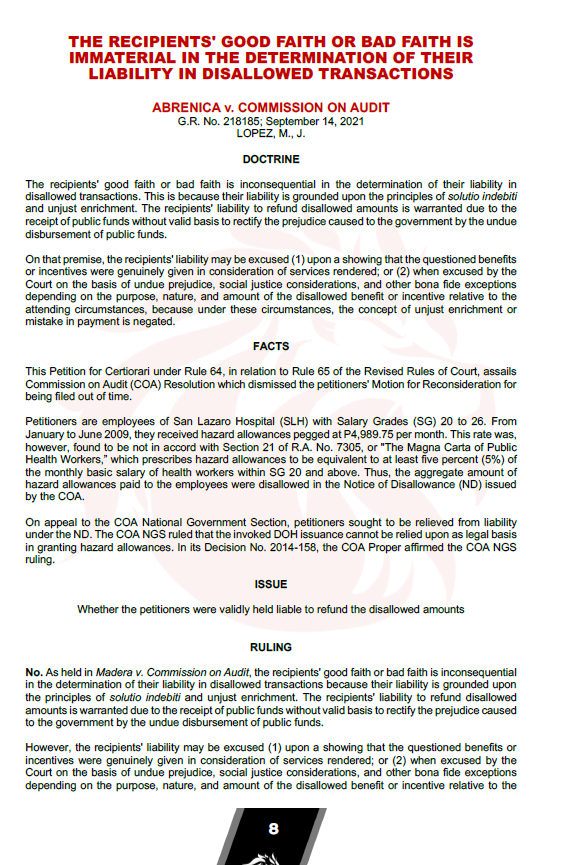 San Beda Case Digest 2024-25 Bar Exam Reviewer