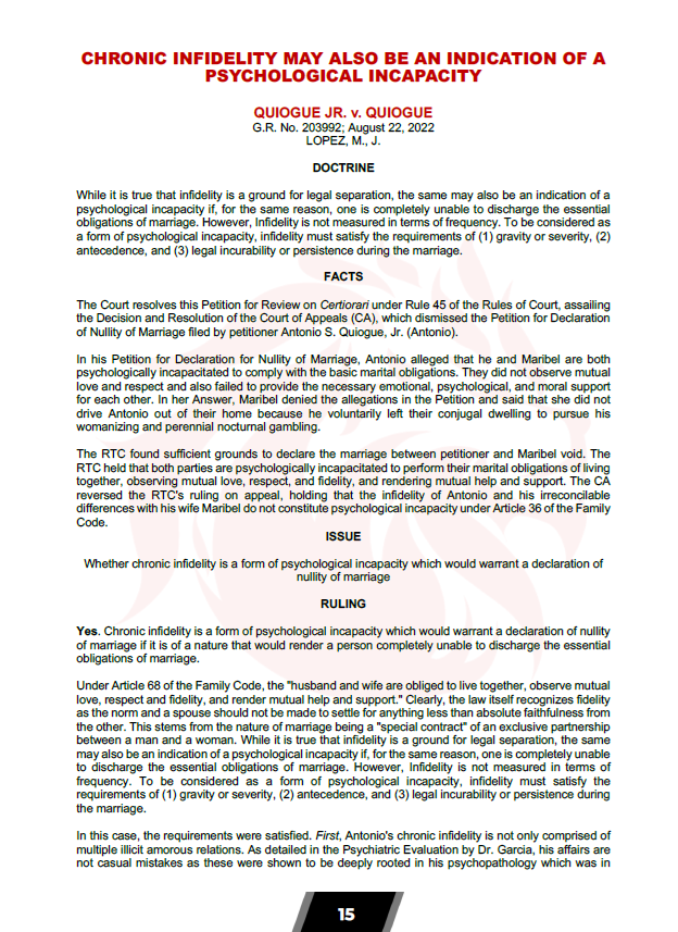 San Beda Case Digest 2024-25 Bar Exam Reviewer